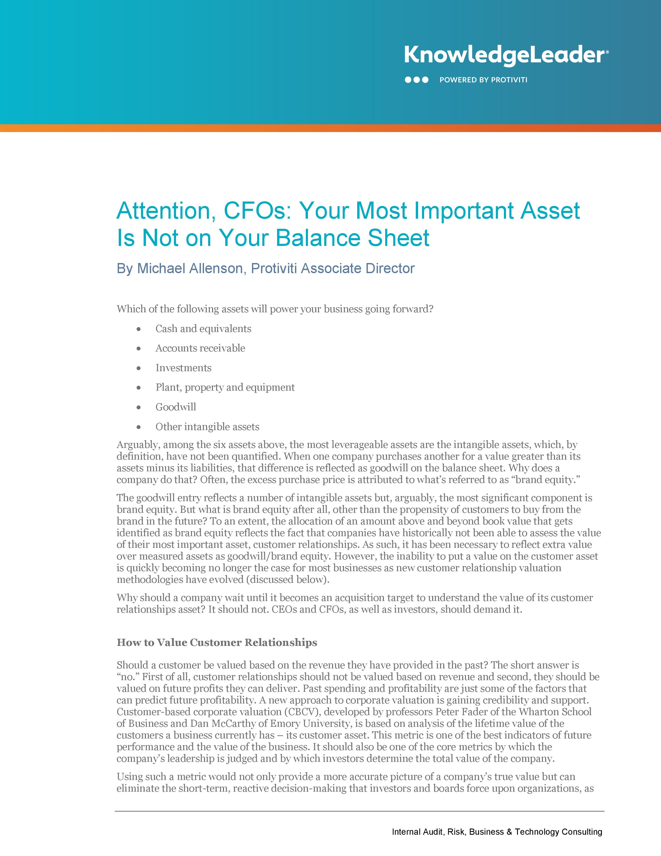 Screenshot of the first page of Attention, CFOs Your Most Important Asset Is Not on Your Balance Sheet-page-001