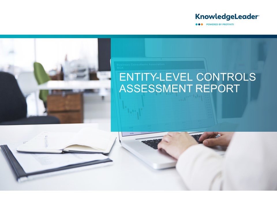 Screenshot of the first page of Entity-Level Controls Assessment Report