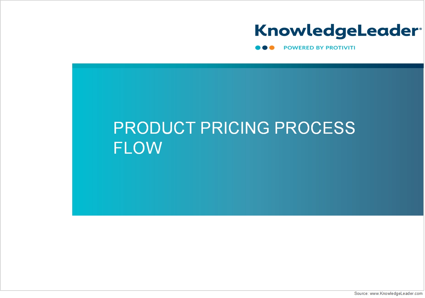 screenshot of the first page of Product Pricing Process Flow