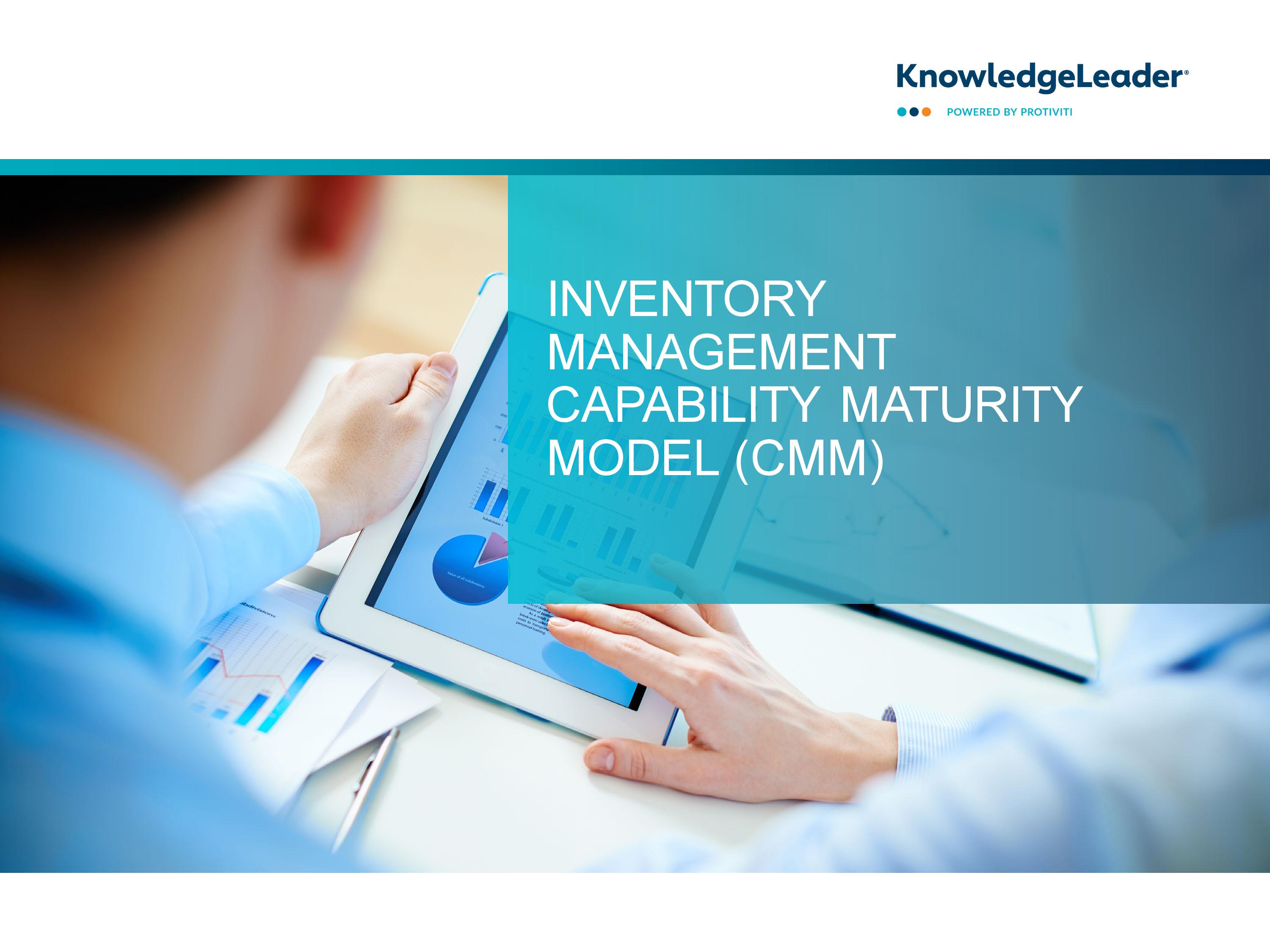screenshot of the first page of Inventory Management Capability Maturity Model (CMM)
