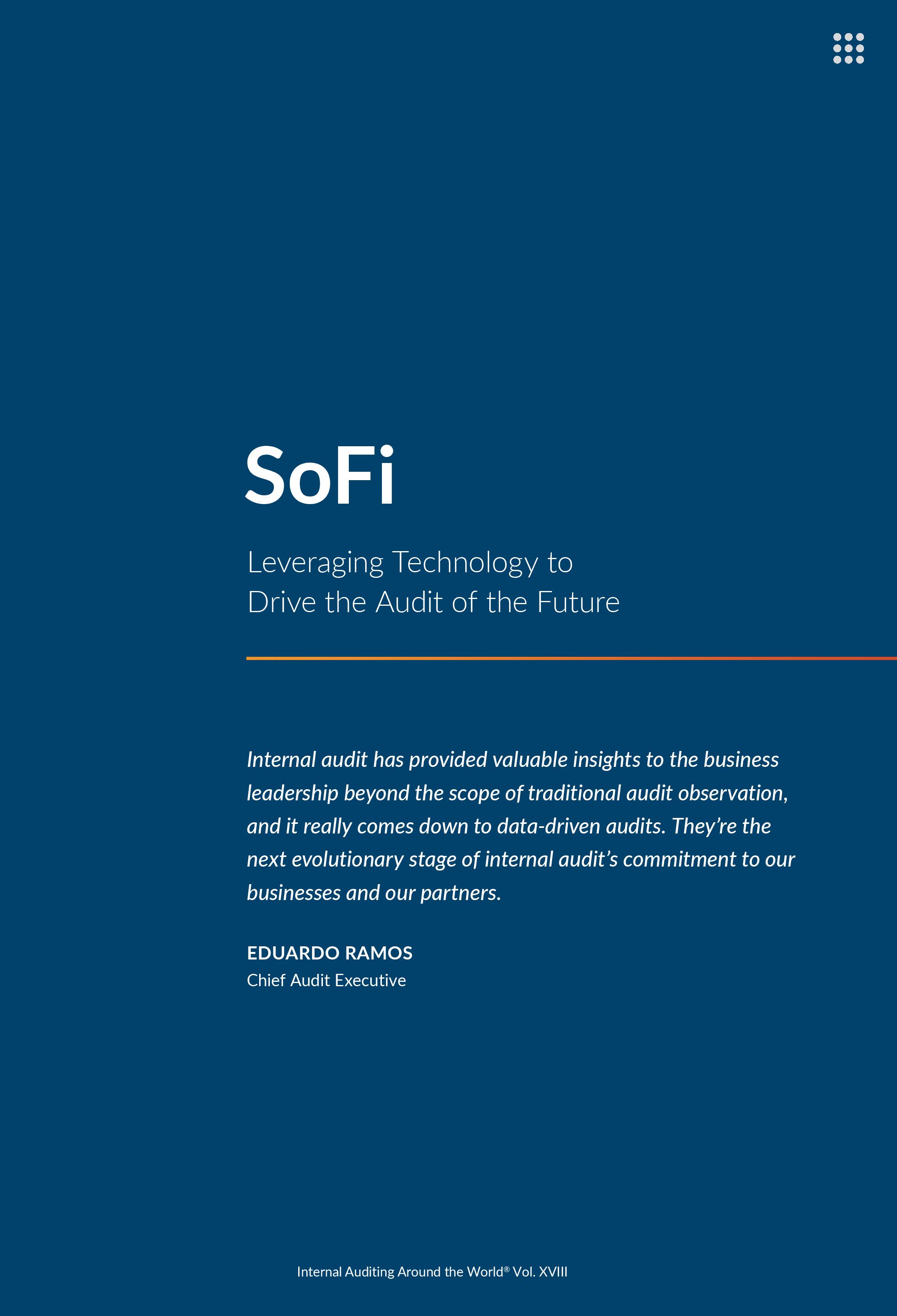 screenshot of the first page of SoFi
