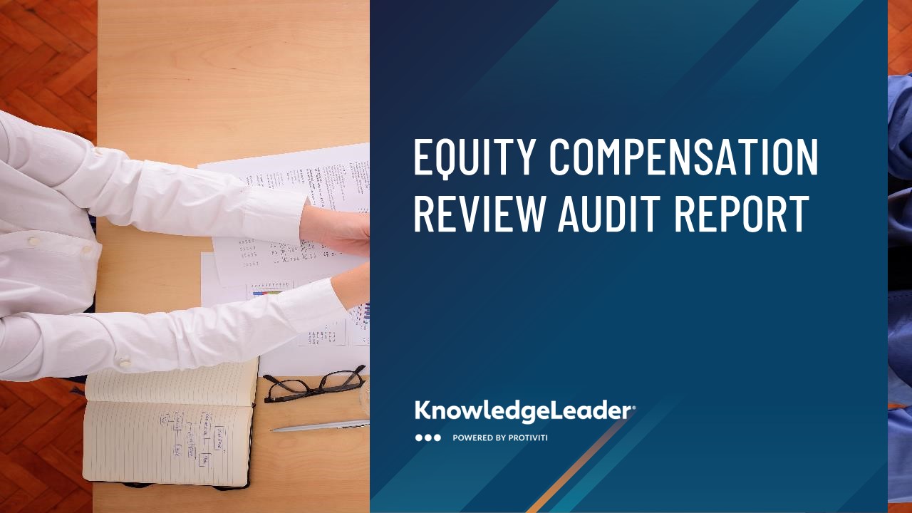 Screenshot of the first page of Equity Compensation Review Audit Report