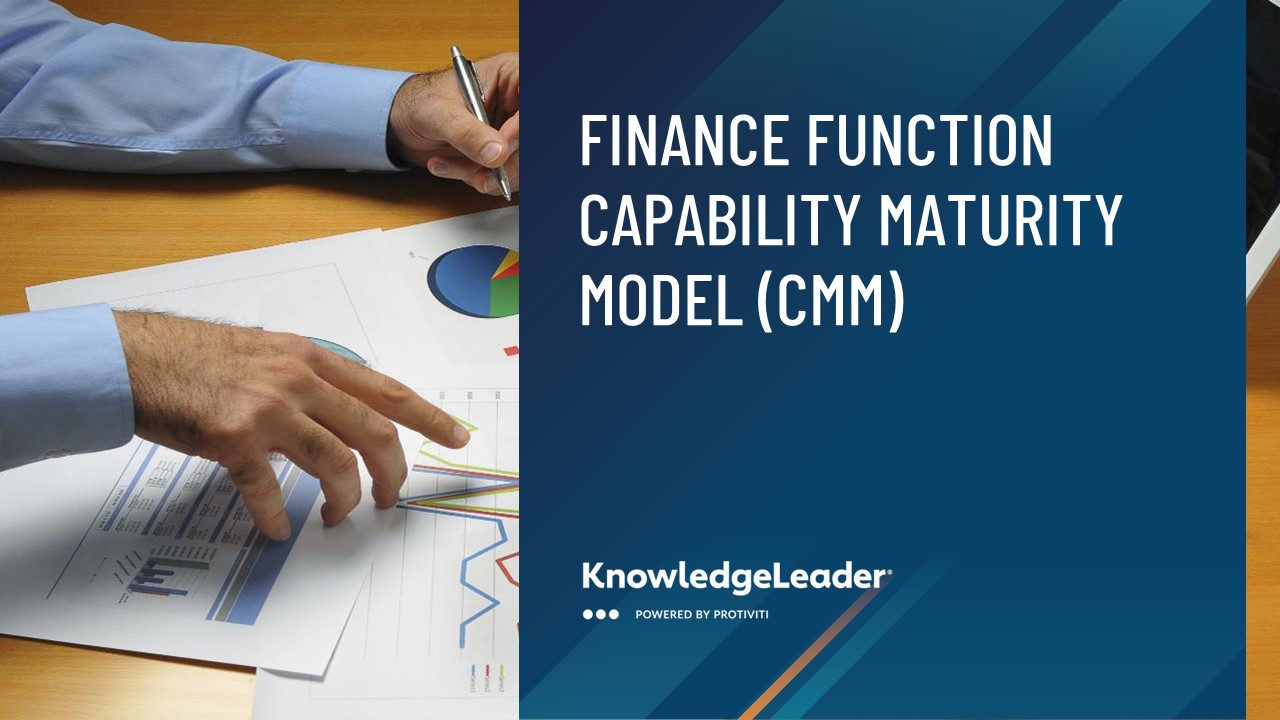 Screenshot of the first page of Finance Function Capability Maturity Model (CMM)