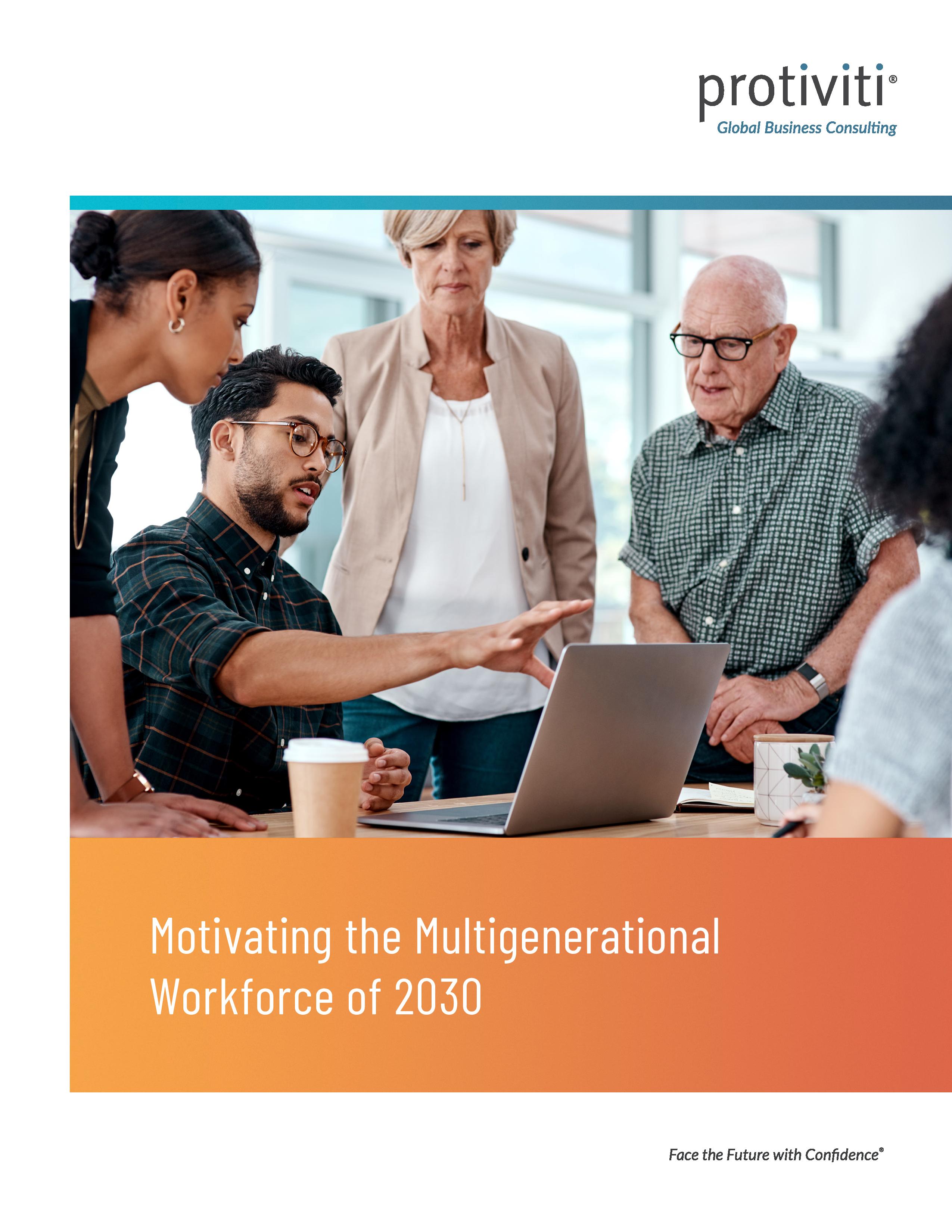 screenshot of the first page of Motivating the Multigenerational Workforce of 2030