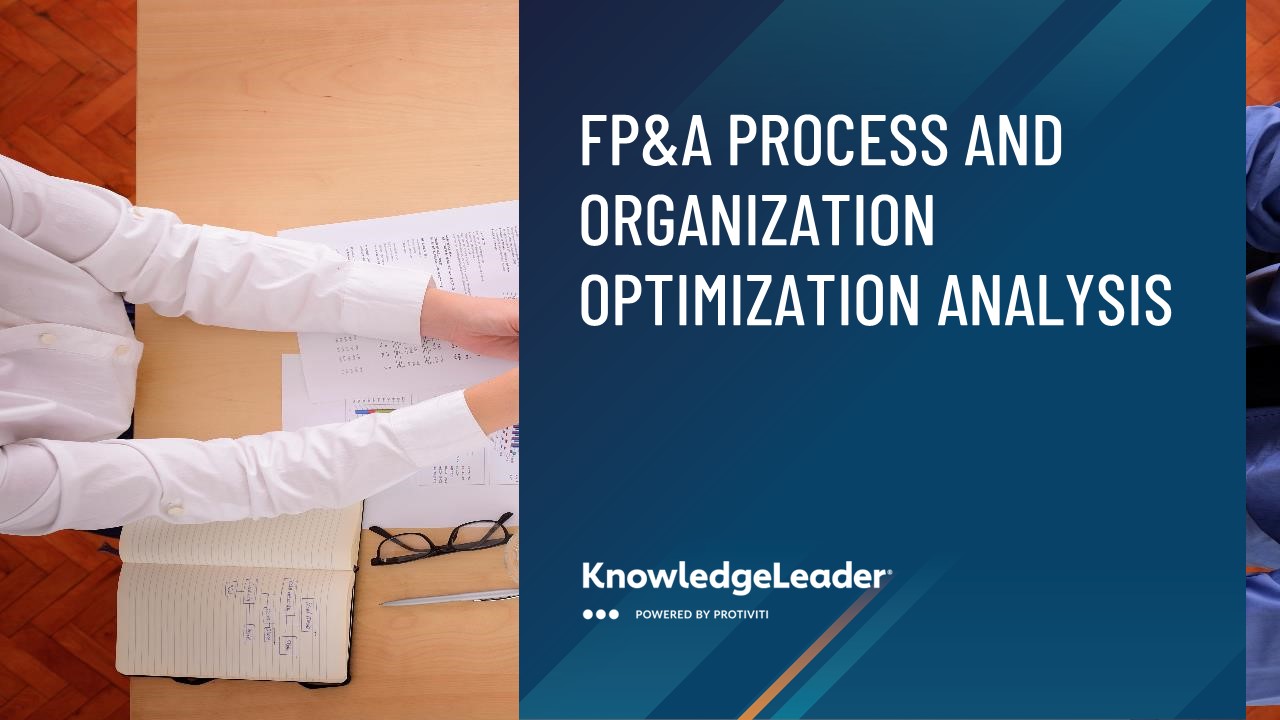 Screenshot of the first page of FP&A Process and Organization Optimization Analysis