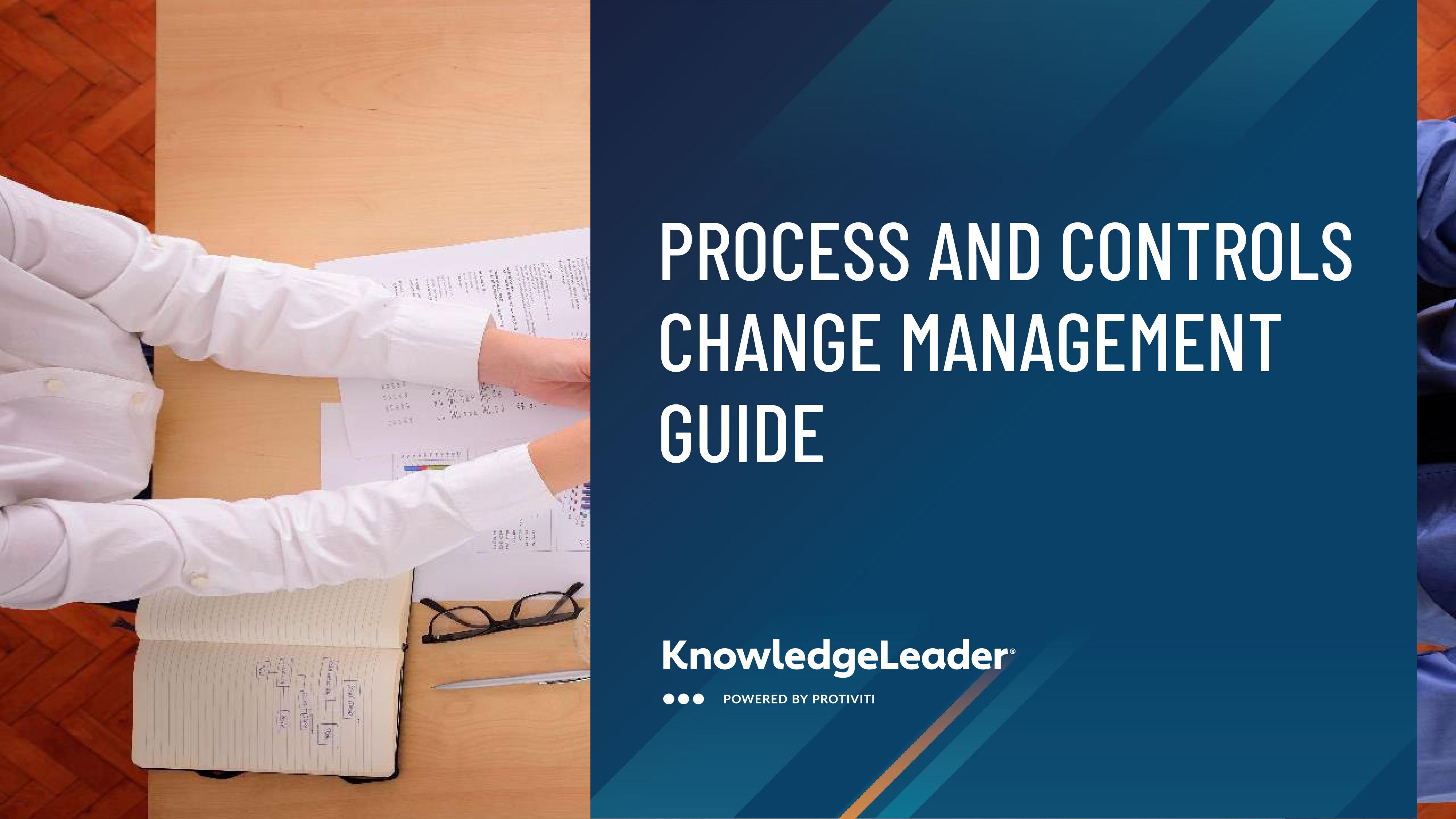 screenshot of the first page of Process and Controls Change Management Guide