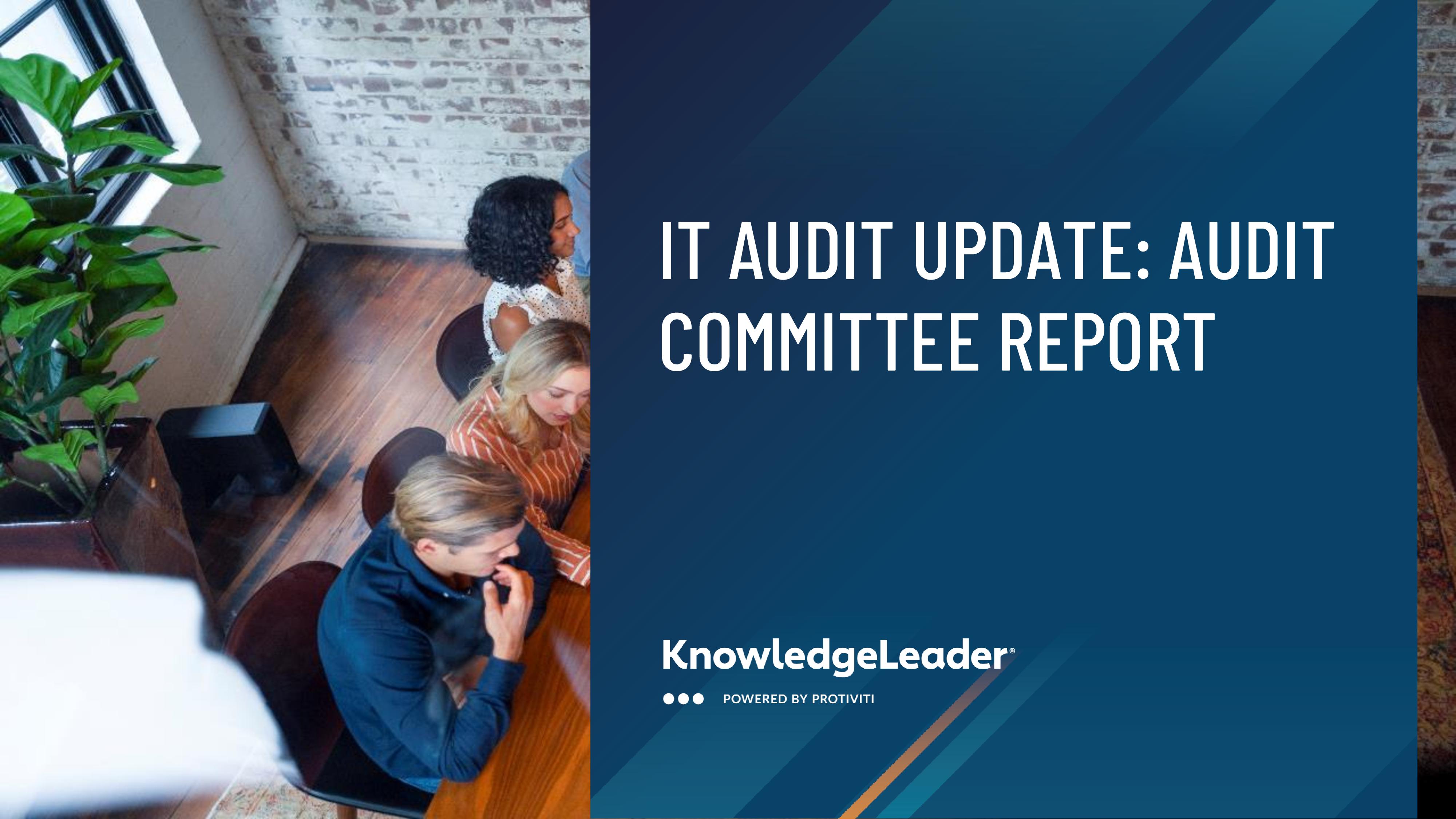 screenshot of the first page of screenshot of the first page of IT Audit Update - Audit Committee Report