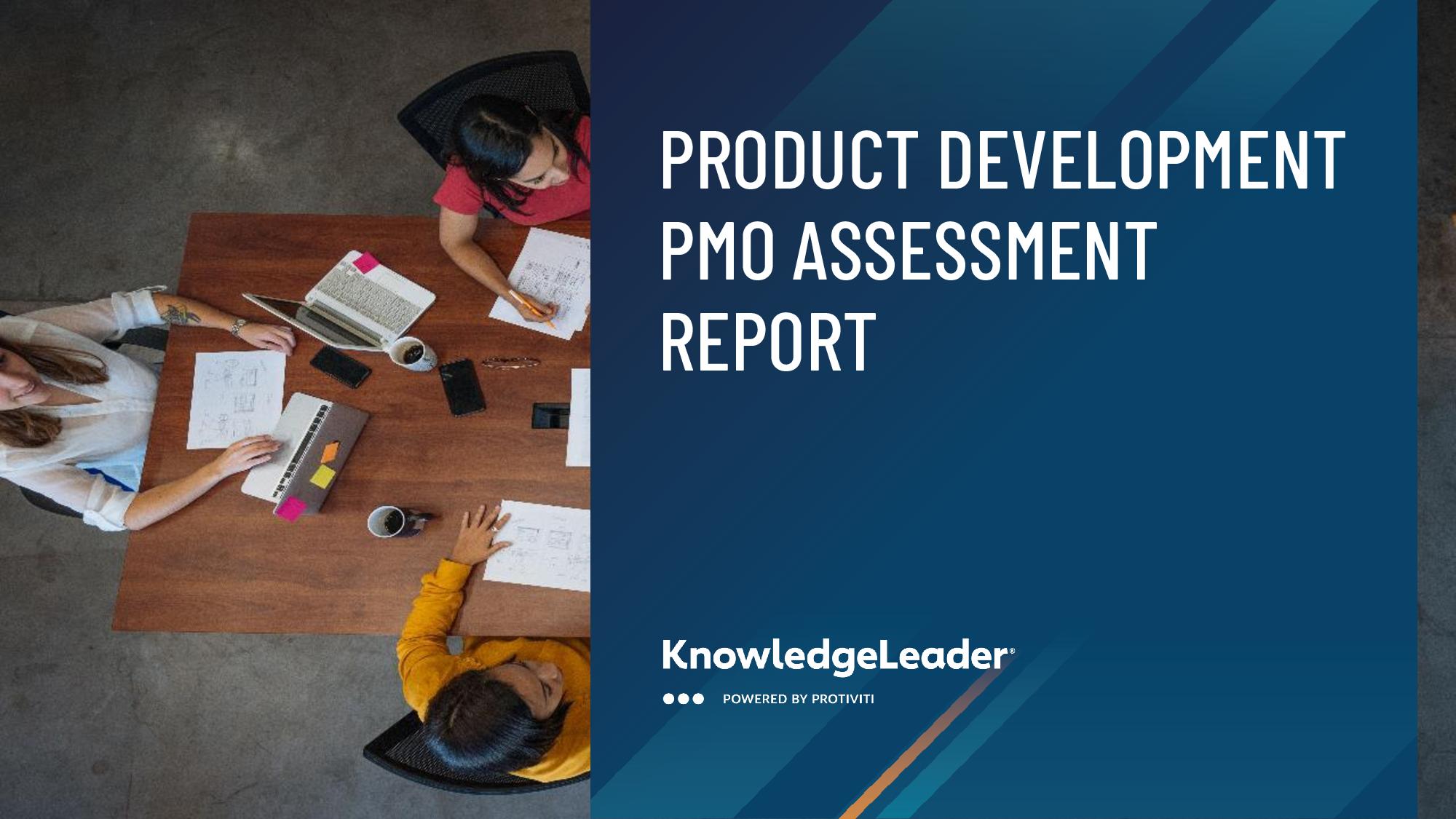 screenshot of the first page of Product Development PMO Assessment Report