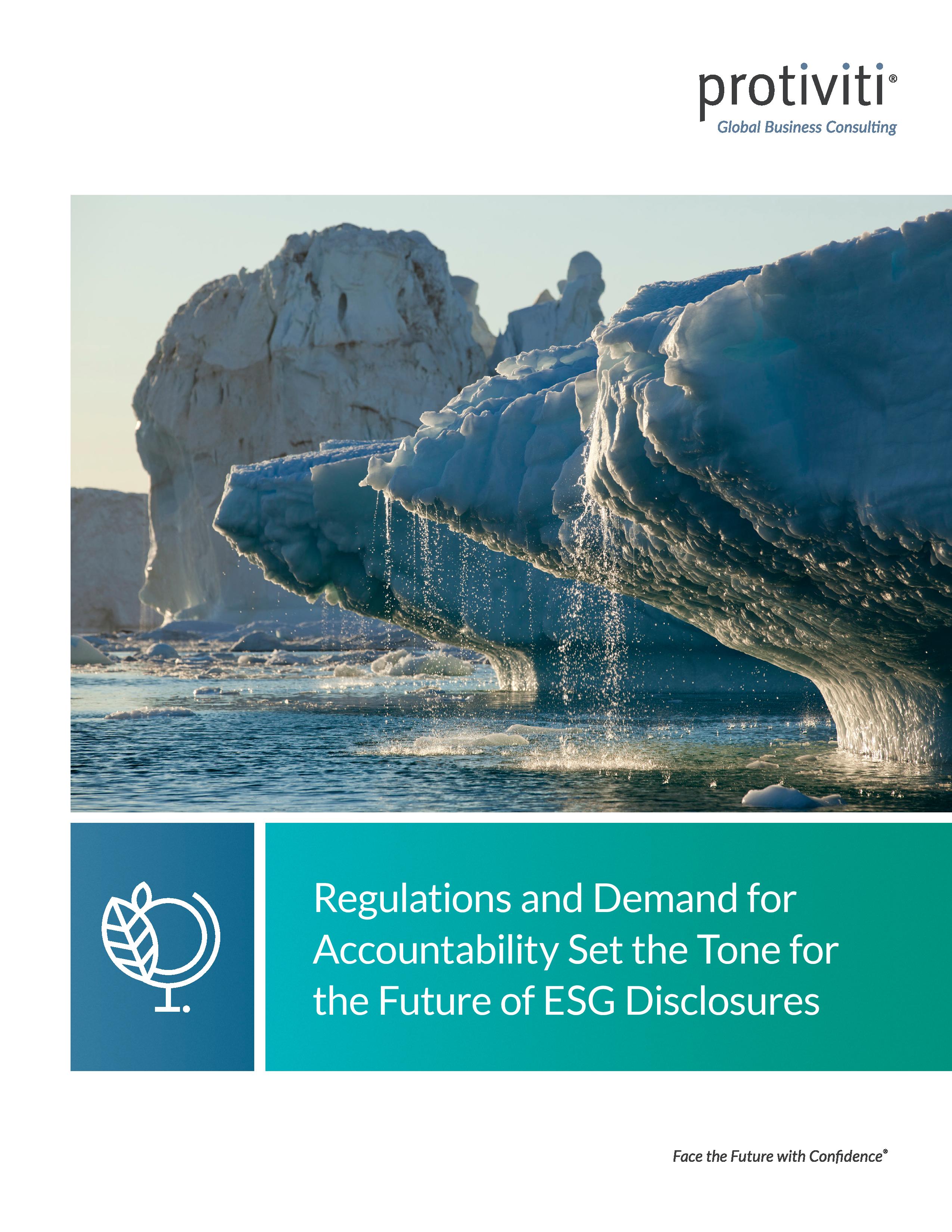 screenshot of the first page of Regulations and Demand for Accountability Set the Tone for the Future of ESG Disclosures.