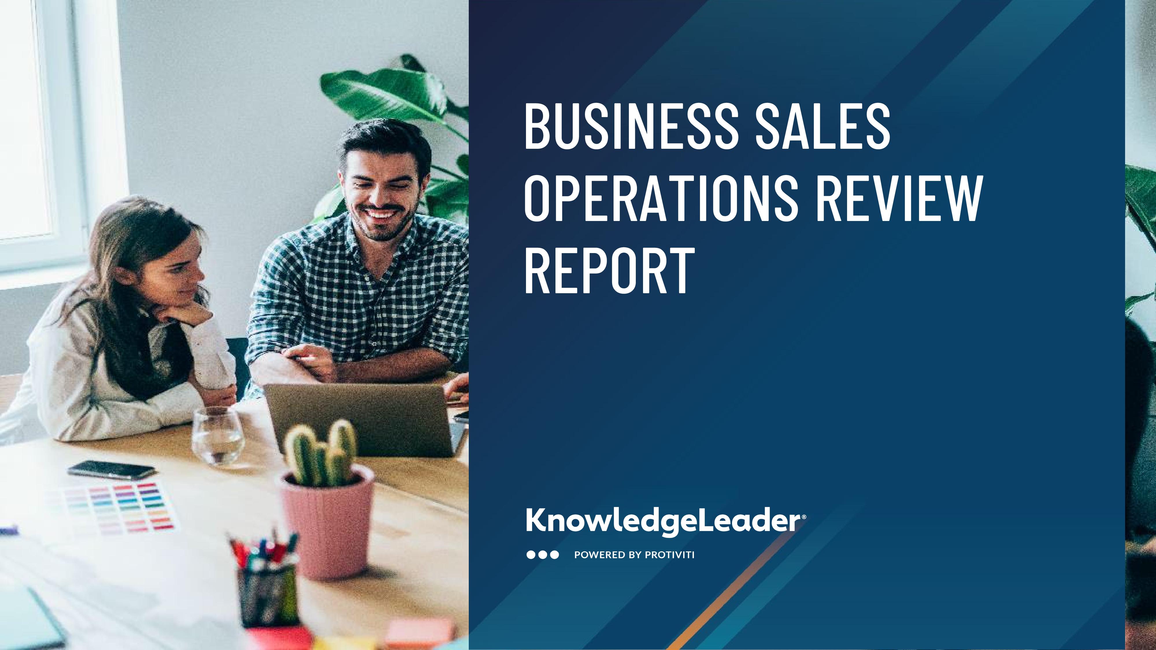 screenshot of the first page of Business Sales Operations Review Report