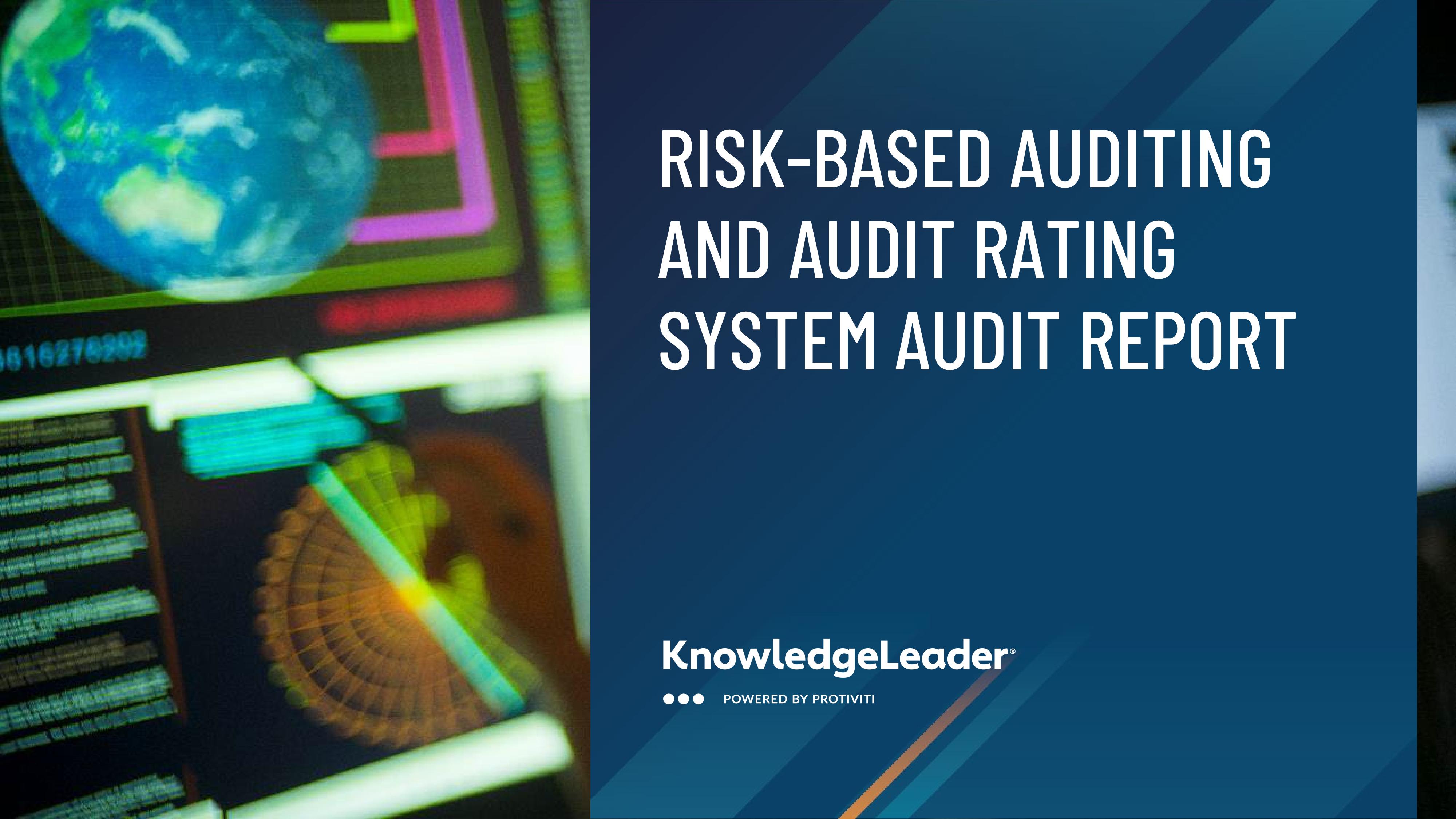 screenshot of the first page of Risk-Based Auditing and Audit Rating System Audit Report