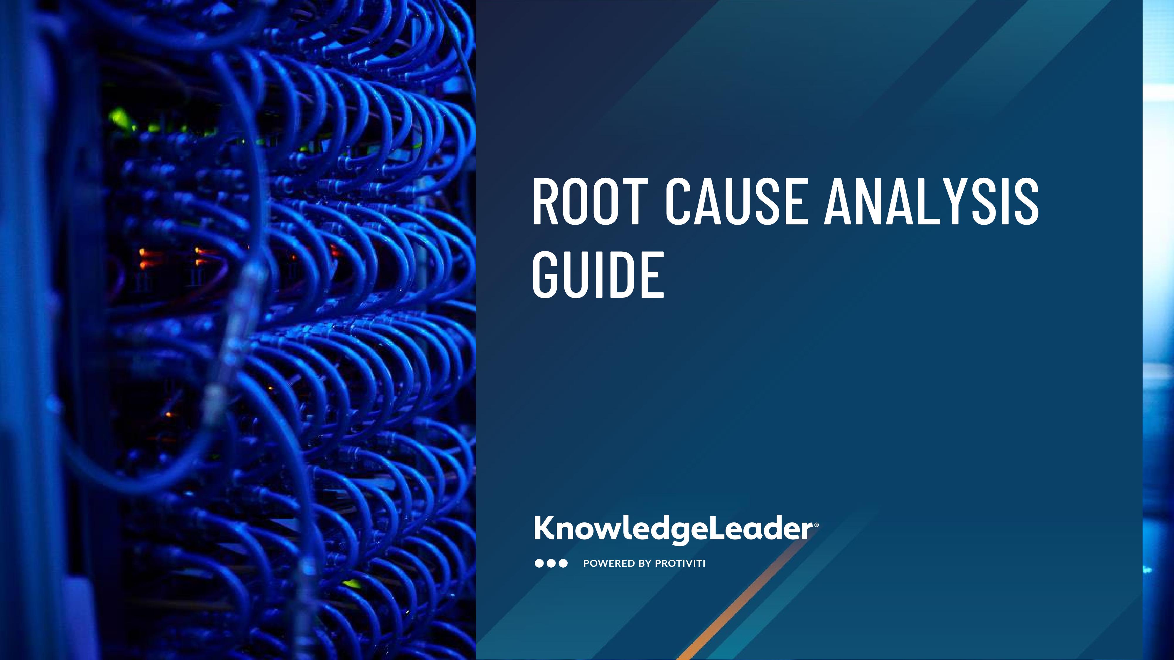 screenshot of the first page of Root Cause Analysis Guide