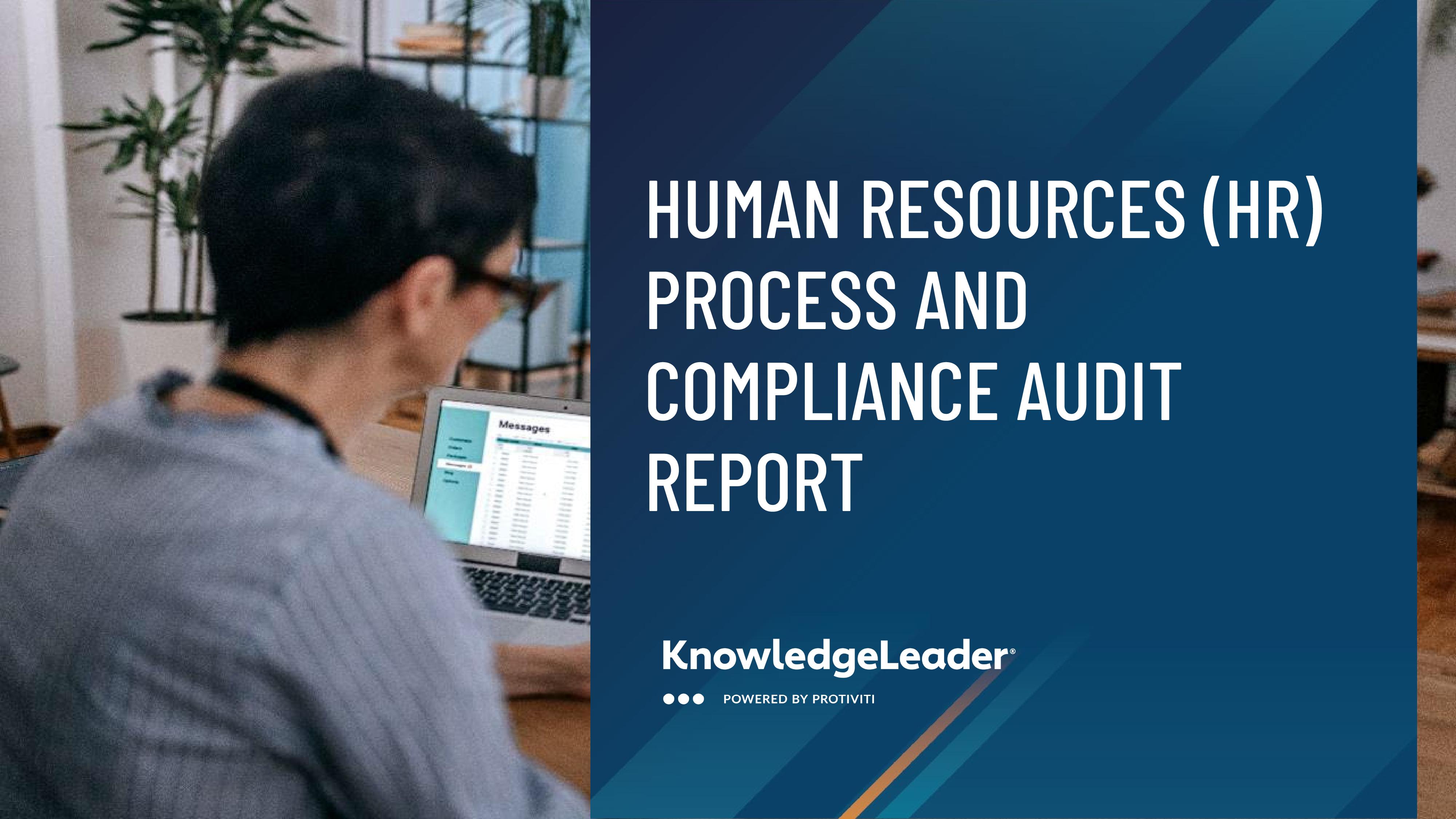 screenshot of the first page of Human Resources (HR) Process and Compliance Audit Report