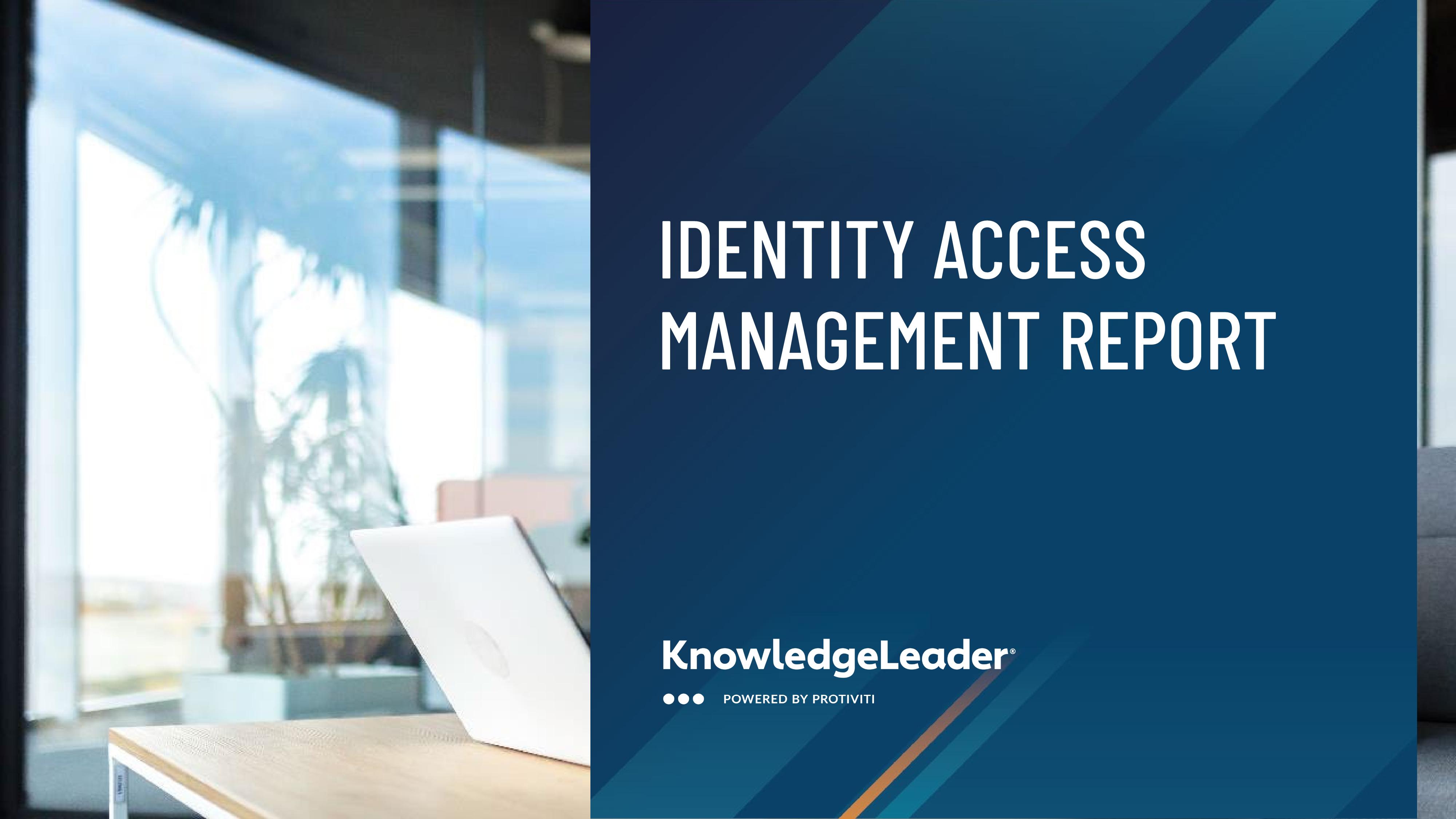 screenshot of the first page of Identity Access Management Report