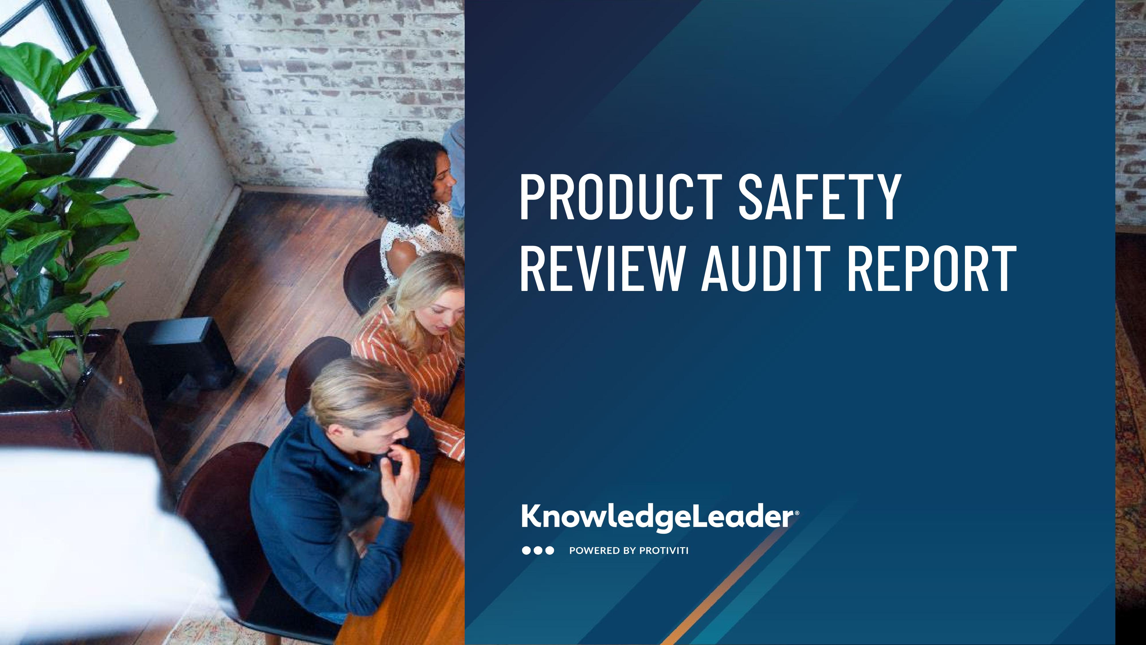 screenshot of the first page of Product Safety Review Audit Report