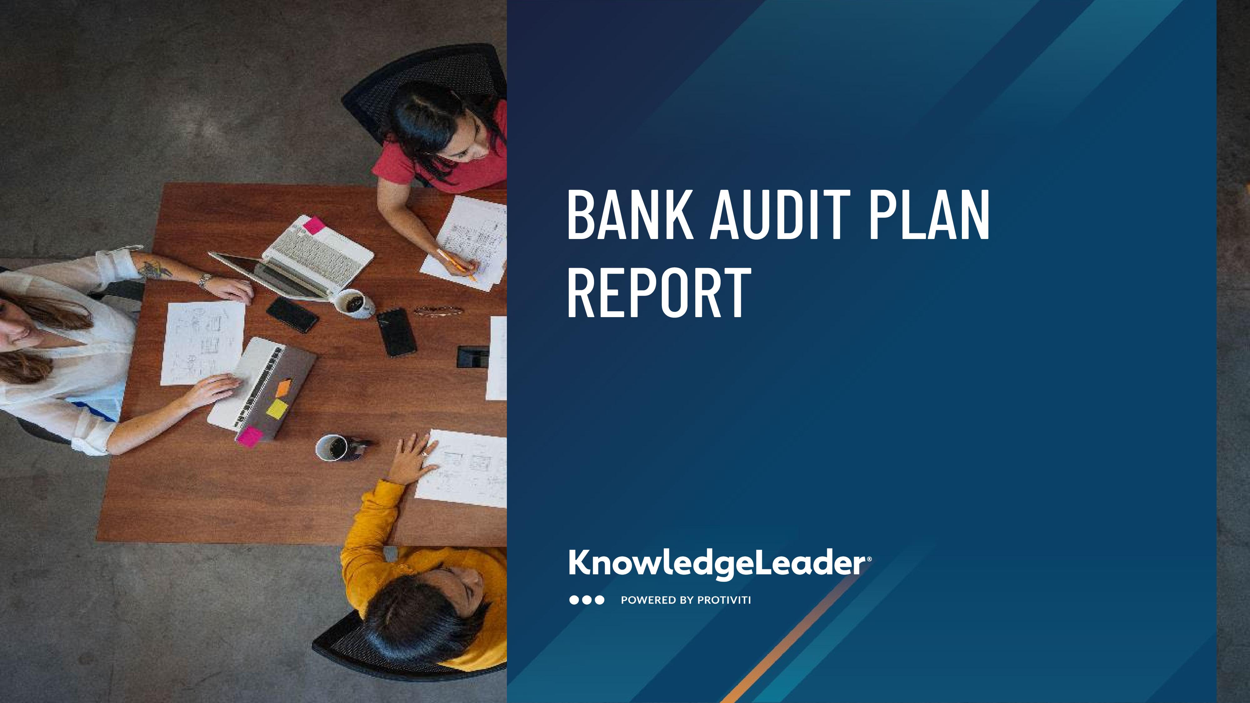 screenshot of the first page of Bank Audit Plan Report