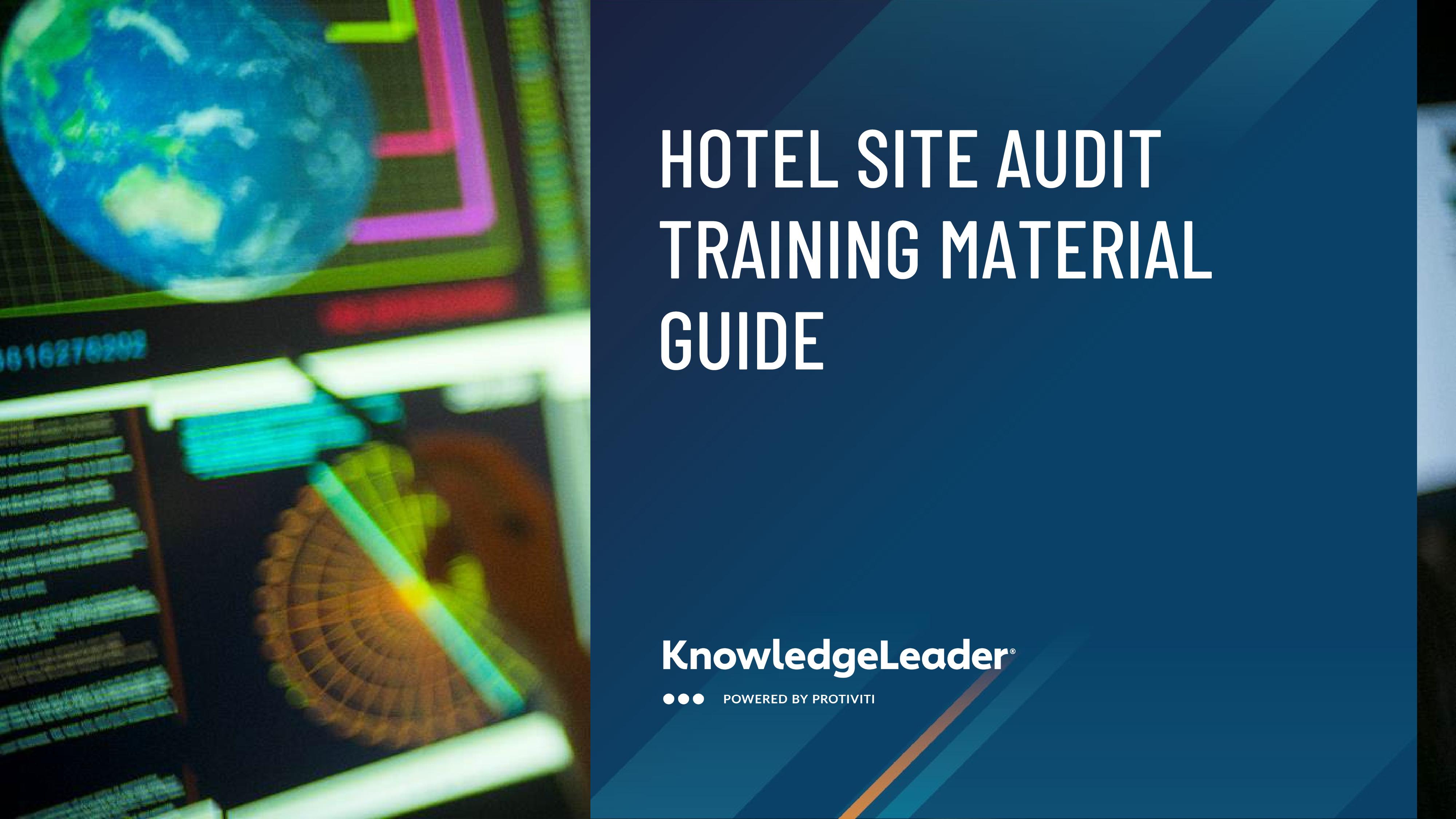 screenshot of the first page of Hotel Site Audit Training Material Guide