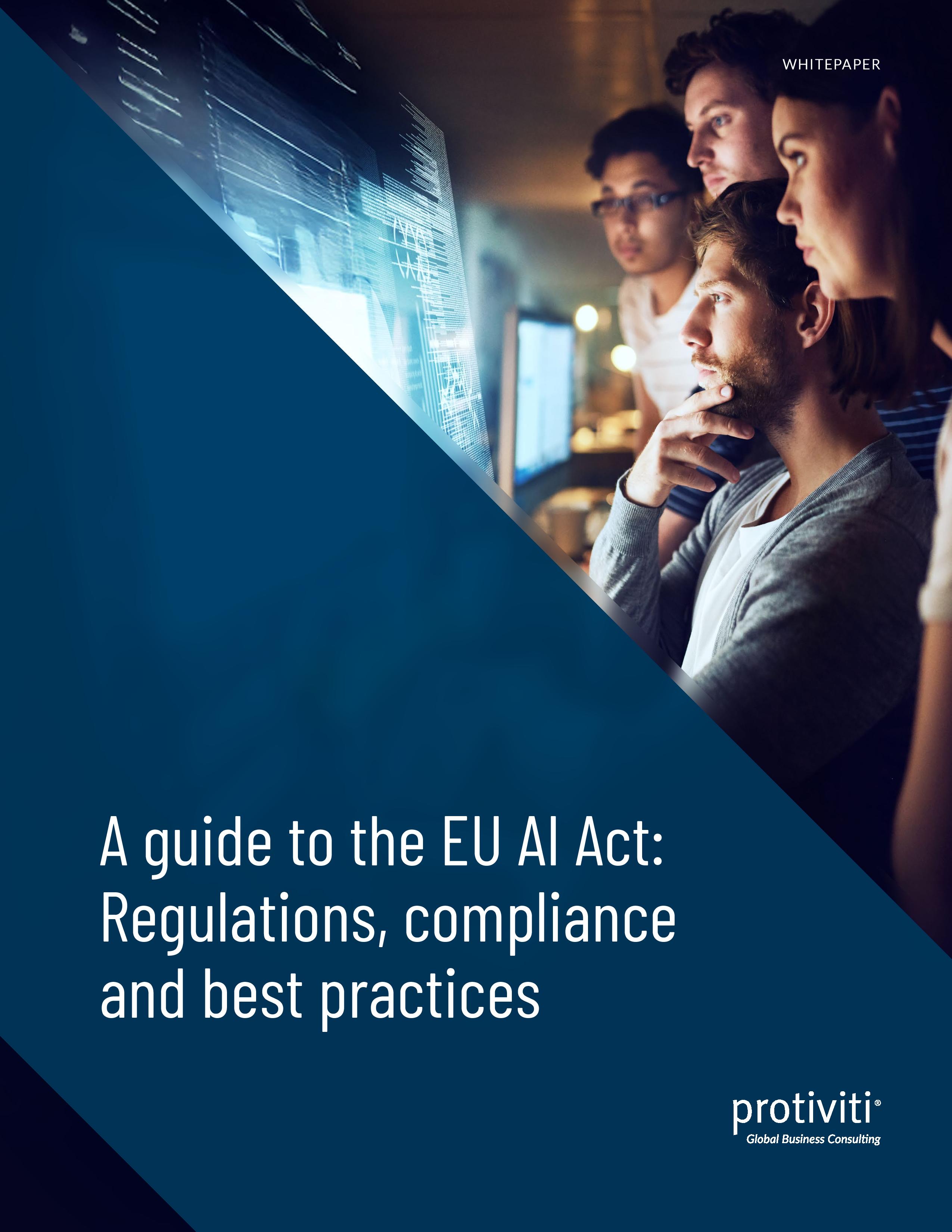 screenshot of the first page of A Guide to the EU AI Act: Regulations, Compliance and Best Practices