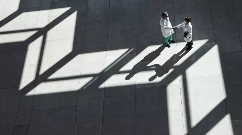 image of doctors in the window